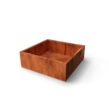 Cortenstaal plantenbak 120x120x40cm